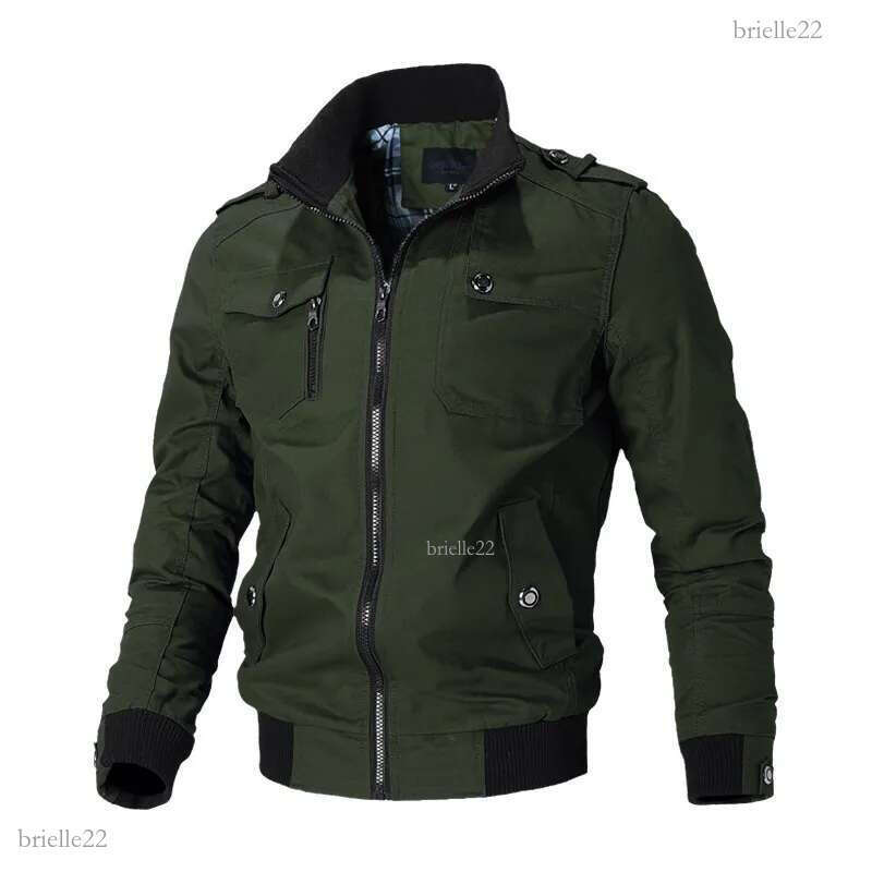 Bomber Jacket Men Fashion Casual Windbreaker Jacket Coat Men Spring Autumn New Hot Outwear Stand Slim Military Jacket Men Plus Size 4XL