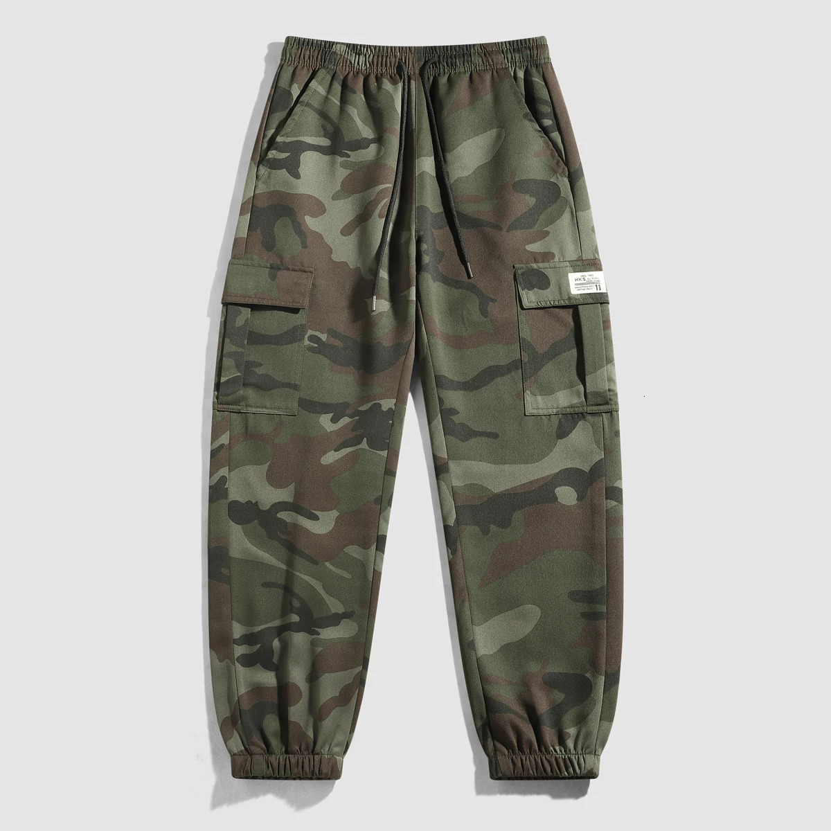 Sports Jogger Mens Large Cargo Pants Gym Trouser Camo Multi Pocket Military Full Length XXS3XL 250327