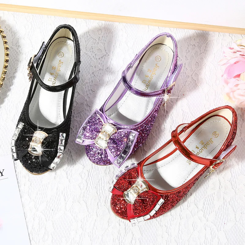 Princess Girls Party Shoes Children Sandals Colorful Sequins High Heels Shoes Girls Sandals Peep Toe Summer Kids Shoes CSH813 250326