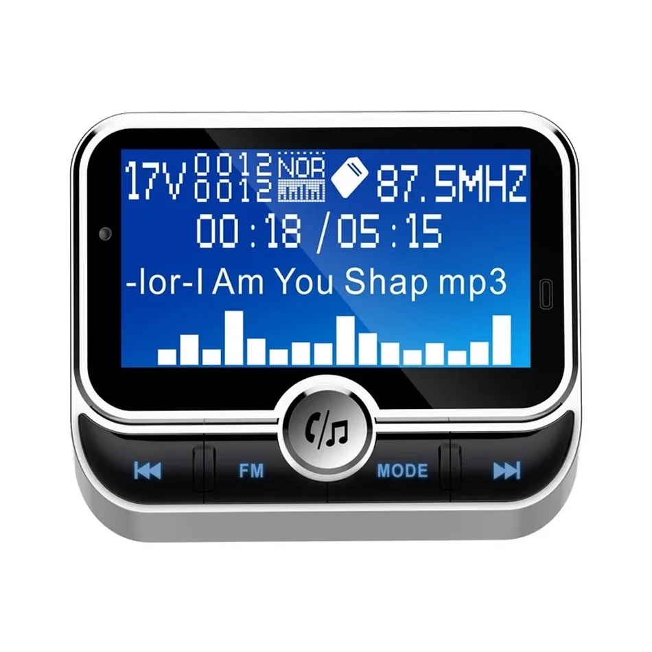 BC32 FM Transmitter Bluetooth Car Kit MP3 Music EQ Player Support Folder Play Wirless Handsfree with 1.8'' LCD Screen