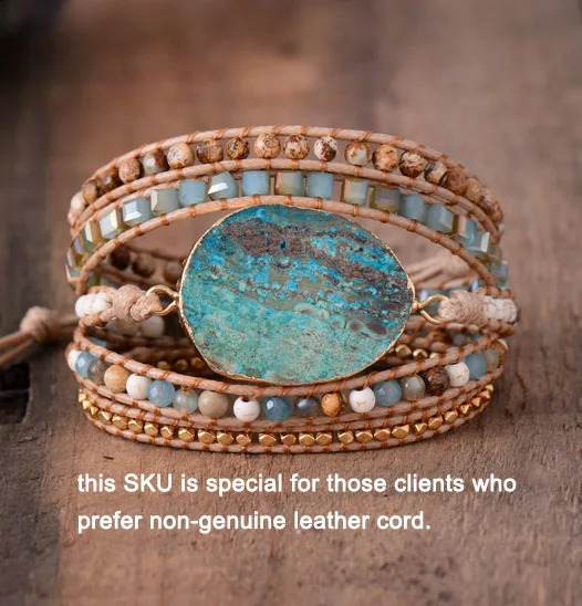Women Leather Bracelet Unique Mixed Natural Stones Gilded Stone Charm 5 Strands Wrap Bracelets Handmade Boho Bracelet Dropship 250318