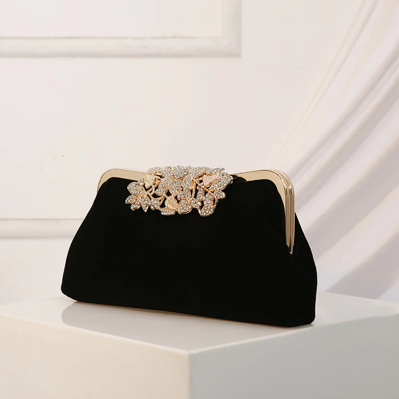 Womens Fashion Handbag Diamond n Exquisite Evening Wallet Dinner Anniversary Wedding Party Long Chain Clutch Bag 250326