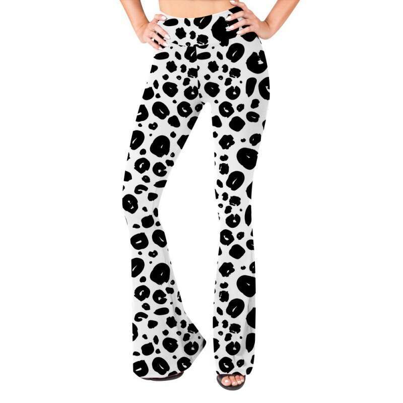 Women Yoga Pants New Fashionable Casual Sports Yoga Bell Bottom With Creative Digital Printing High Waisted Pants
