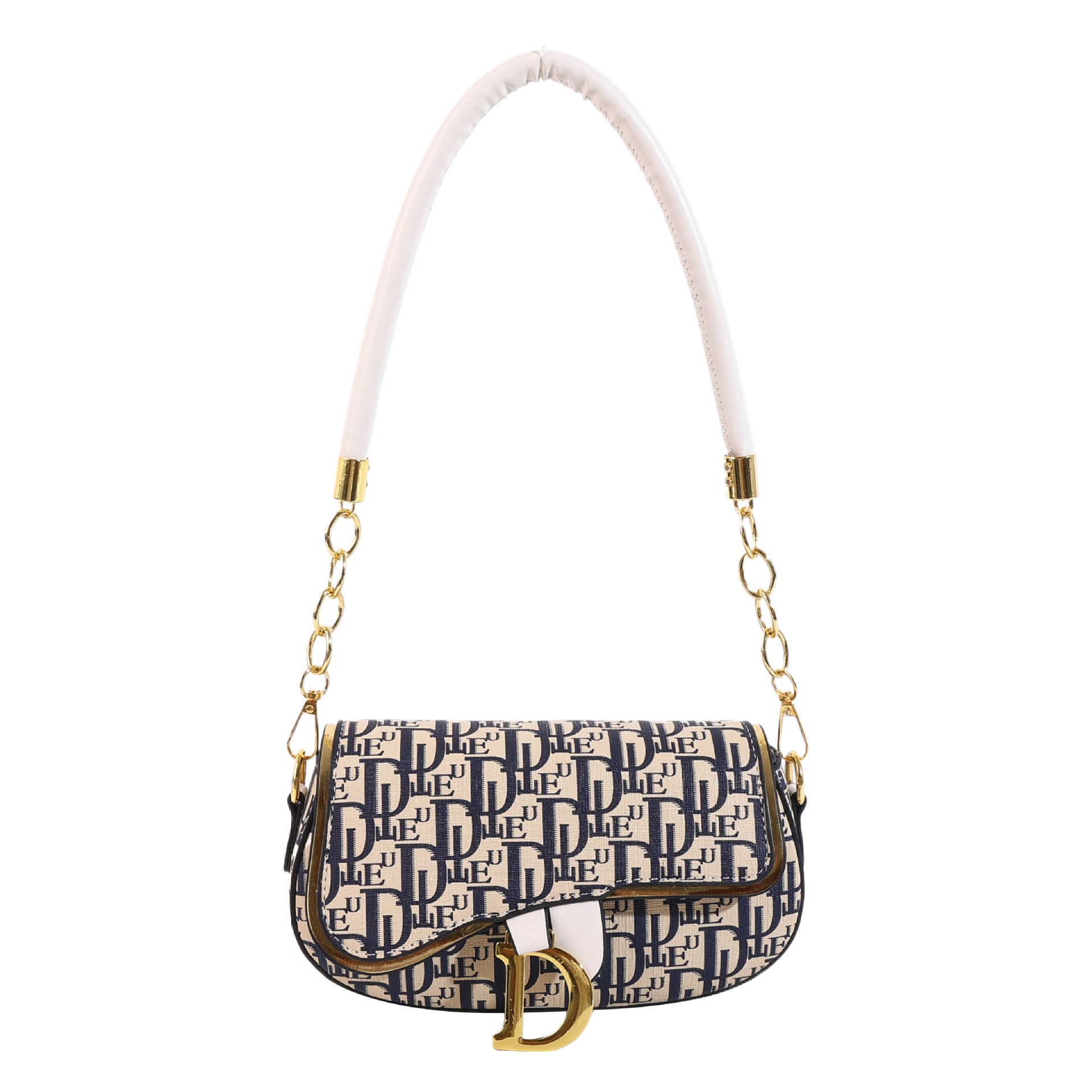 design 2025 new Women's crossbody saddle style in Europe America with chain color-blocking popular versatile single-shoulder and underarm ladies 