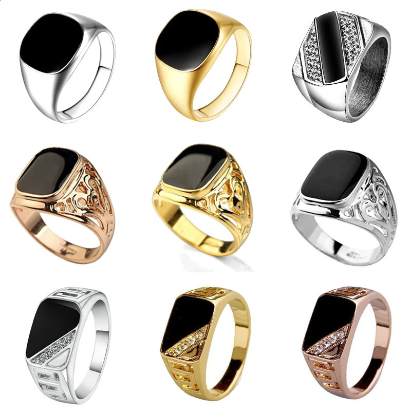 Europe and America Oil Dripping High Quality Mens and Womens Rings Fashion Personality Simple Party Jewelry Wholesale 250326
