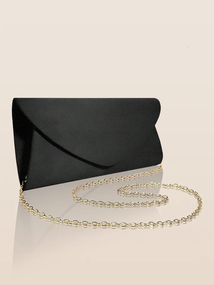 Simple solid color plush womens evening bag and clutch lightweight casual business shoulder cross body paired with sparkling rhinestone earrings 25032