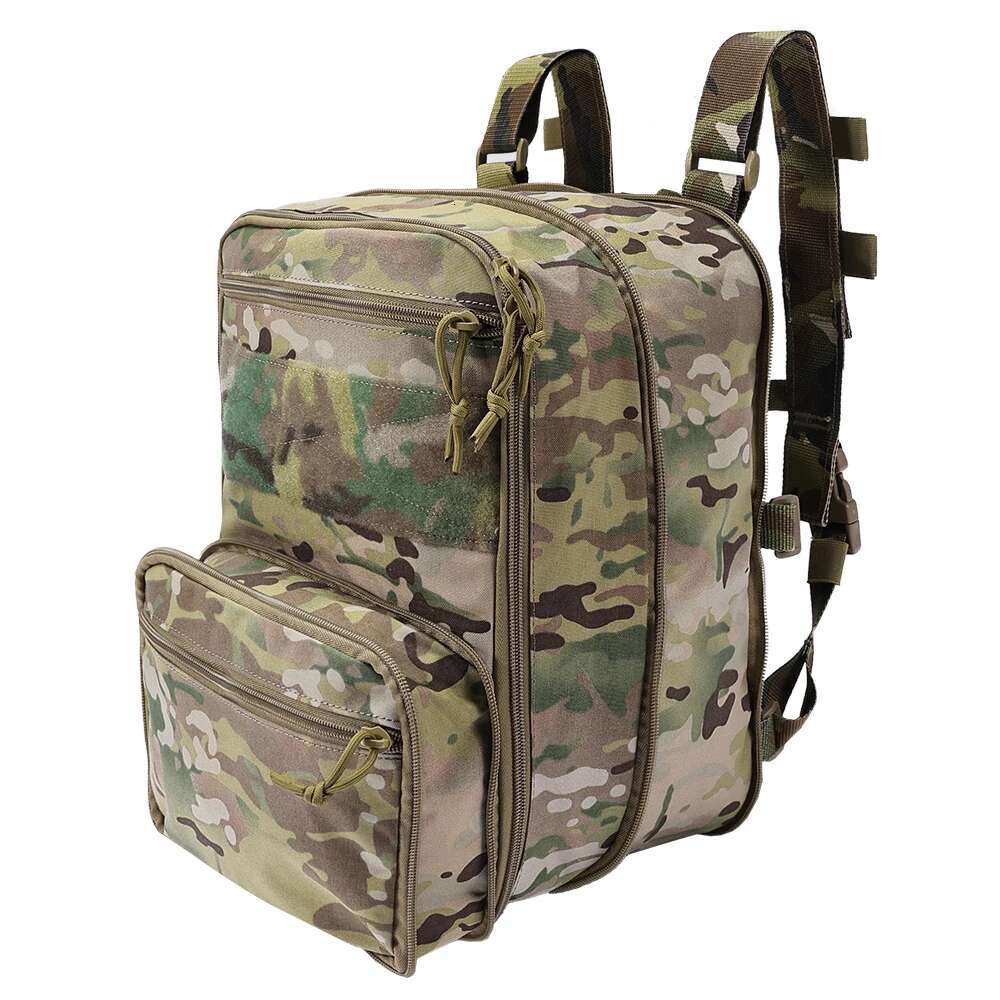 500D Nylon Tactical Flatpack D3 Backpack Carrier Expansible Molle Pouch Airsoft Multipurpose Vest Assault Travel Bag