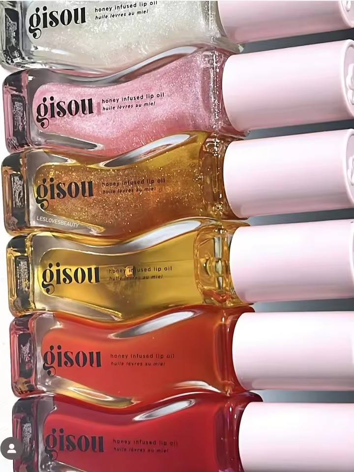 Gisou Honey Strawberry Infused Hydrating Lip Oil Nourishing Lip Moisturizer Shine Smooth Clear Shimmer Lipstick Care For Women