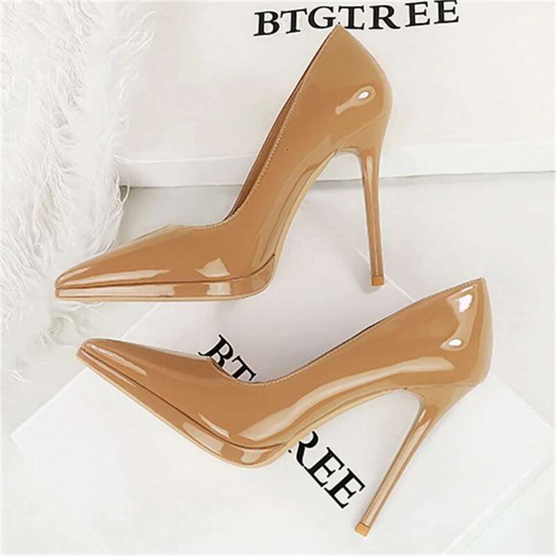 BIGTREE Spring Pointed Toe Platform Pumps Woman Fashion Thin Heels Elegant Banquet Ladies Shoes atillas De Mujer