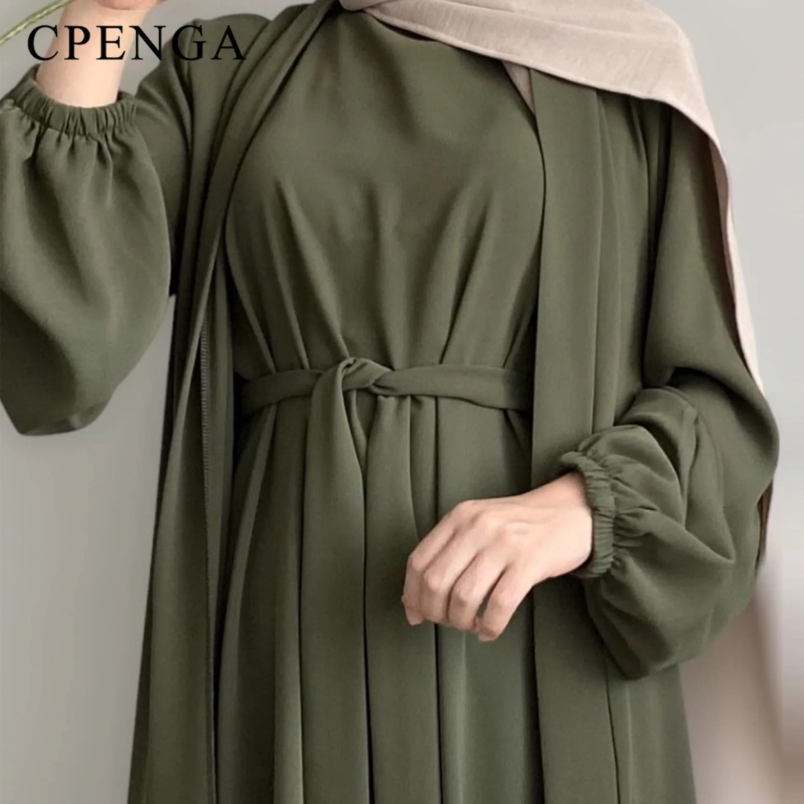 Muslim Set Womens Ramadan Prayer Dress Humility Eid al Fitr Dubai Abaya Islamic Clothing Elegant Party 250326