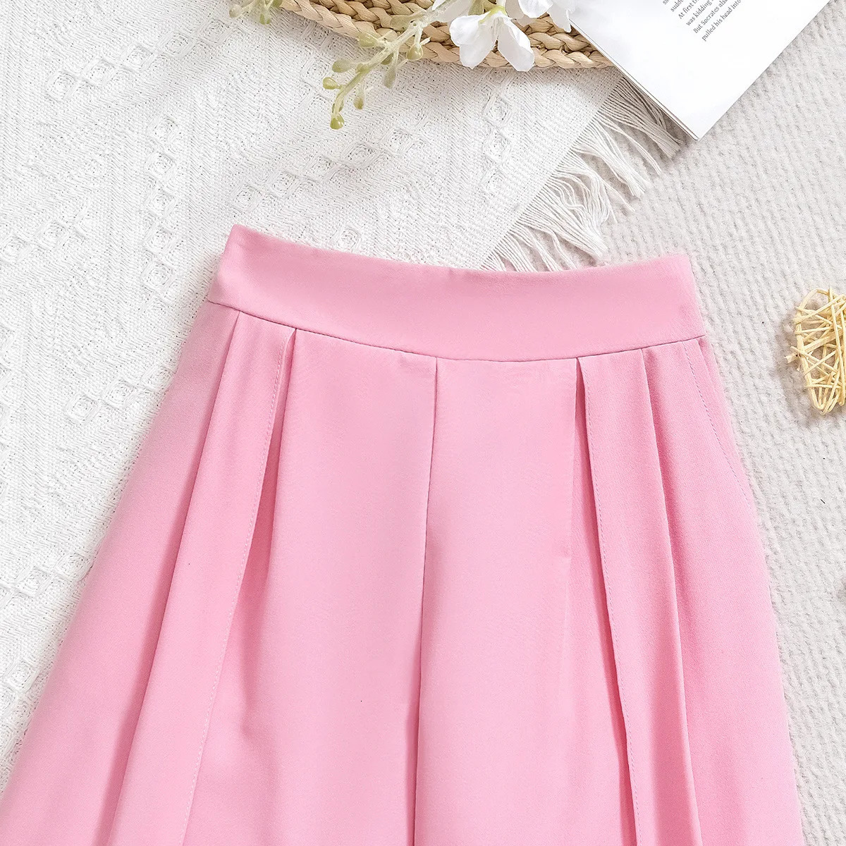 Prowow Children Clothing Summer Girls Pink Outfit Sets Lace Mesh Flower Vest and Long Pants Kids Clothes Girls Elegant Sets 250326