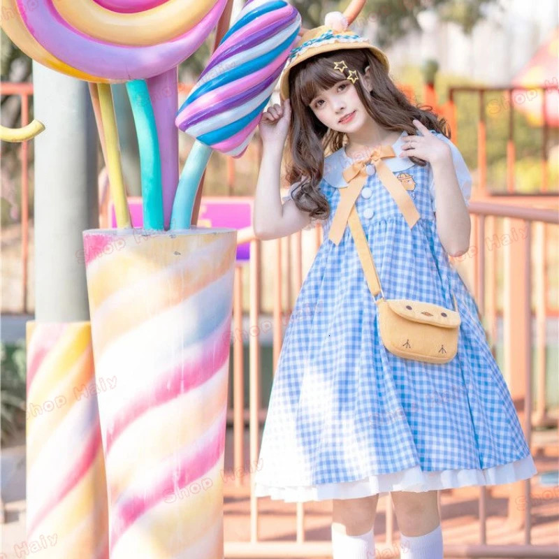 Japanese style Little Yellow Chicken Academy Cool Grid Dress Campus Style JK Uniform Spring Event Cute 250326