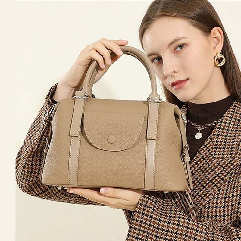 Vintage Genuine Leather Pillow Tote Shoulder Bags For Women 2025 Designer Crossbody Purses Work Ladies Handbags