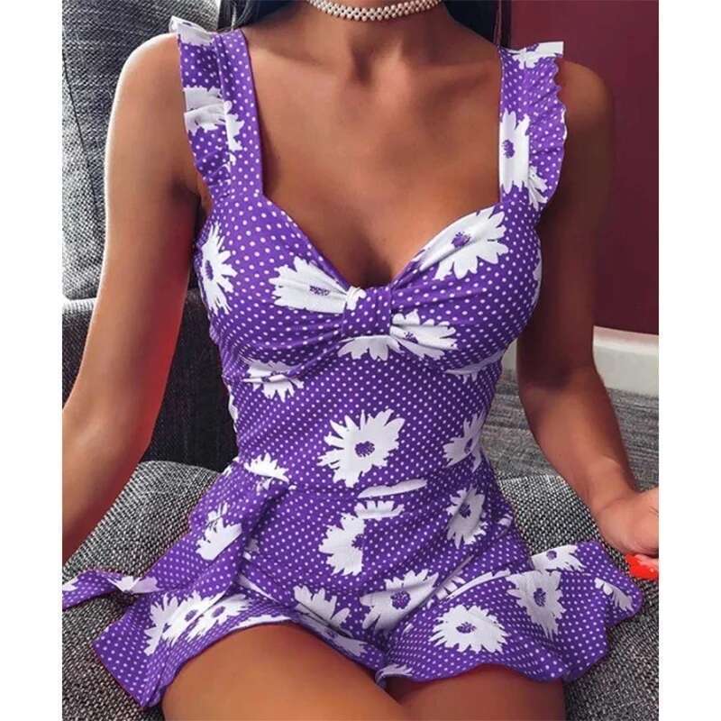 with Breezy Vibrant Dress Sleeveless ral Print and Elegant V-Neck