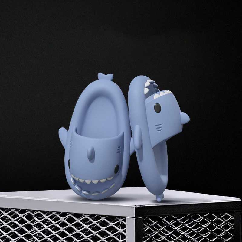 Slipper Evshine fashion cartoon shark slider suitable for childrens cute open toe childrens house slider outdoor beach shark sandals for boys and girl