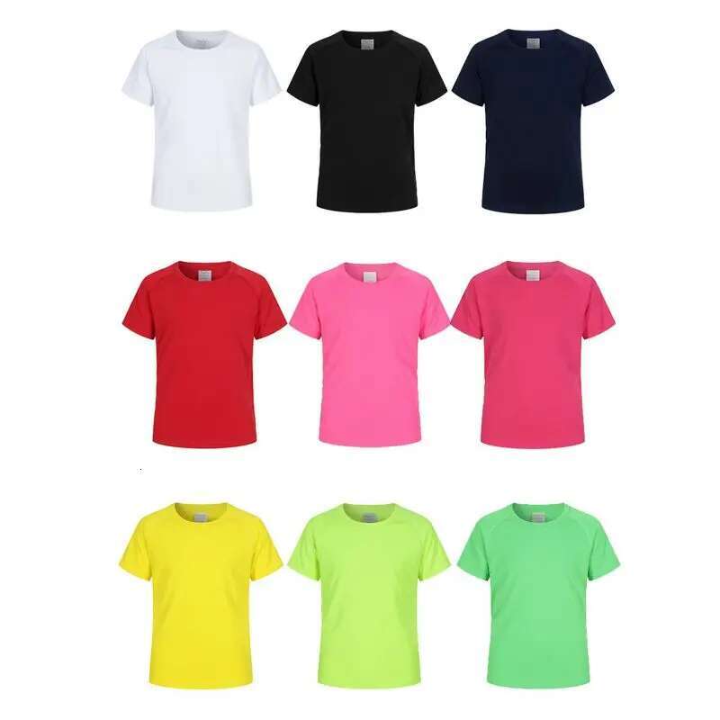 Ddmyshoesvip Summer Girls Boys Solid T Shirts Clothes Short Sleeve Yellow Red Green Kids Undershirt Bottomming Clothing