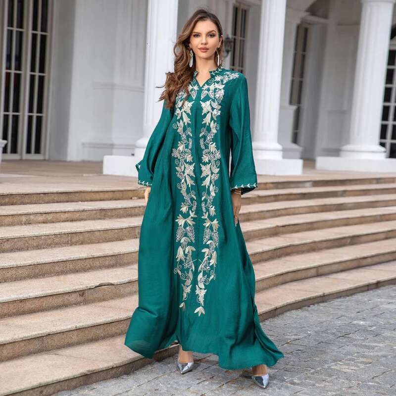 Dongdumaoyi Moslim Midden Oosten Abaya Dameskleding Geborduurde Jurk Avondjurk Dubai W