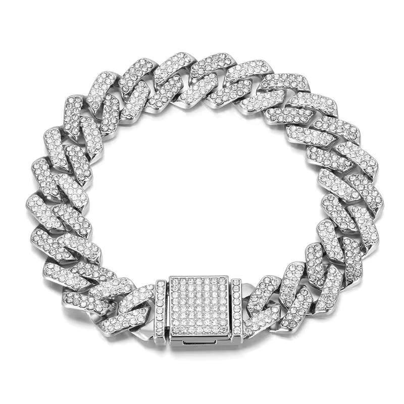 Wholesale 12MM Fashion Iced Heavy Diamond Cuban Necklace 18K Gold Man Women Moissanite Miami Cuban Link Chain Necklace