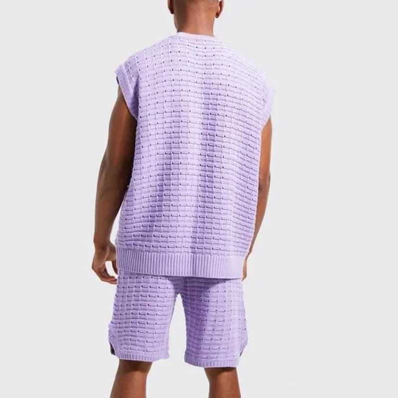 European and American Summer Mens Casual Sleepless Top Shorts Fashion Set Street Casual Mens S-3XLXJ250326