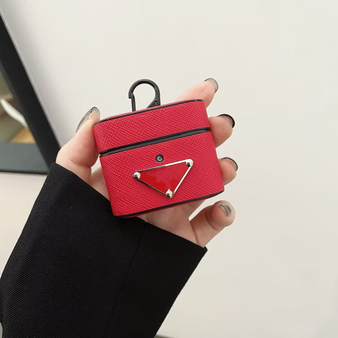 fashion Designer Apple Airpods 4 Cases PU Leather hard airpodspro 2 cases Protector Air pods 3 1 Pro 2nd Cover Luxury Earphone Case Anti-drop Earpods Clothing With Hook