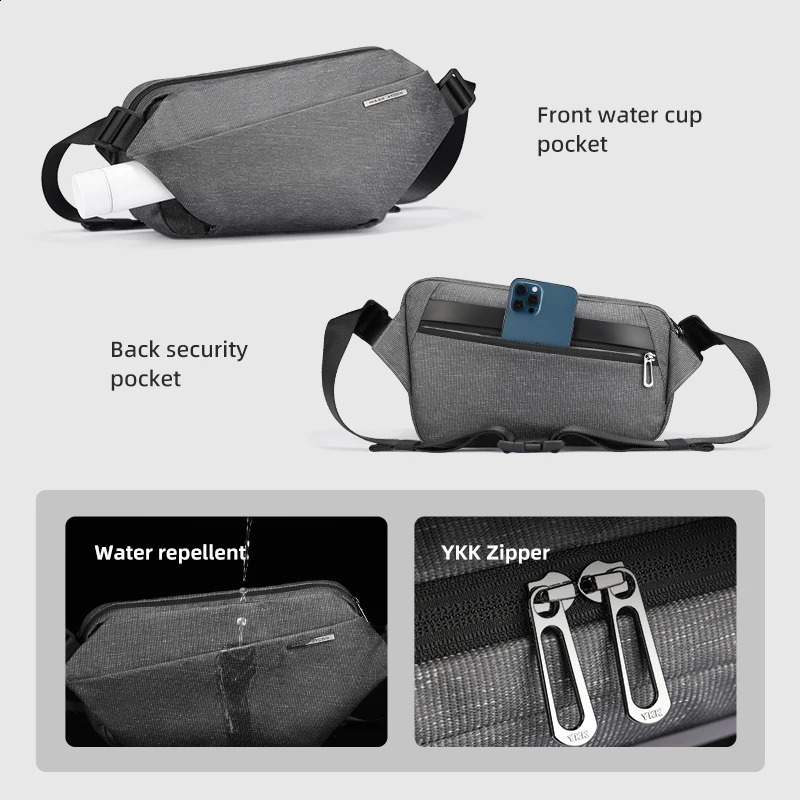 Mark Ryden Large Capacity Black Leather Waterproof Messenger Bag Daily Cross Body Mens 250326
