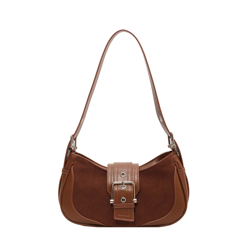Bag woman retro frosted armpit new hand carrying small square bag all shoulder crossbody bag