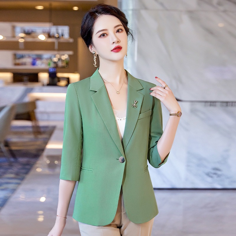 M326Chic Springtime and Summerville Business Attire - Compact Korean Design Woman's Blazer Set