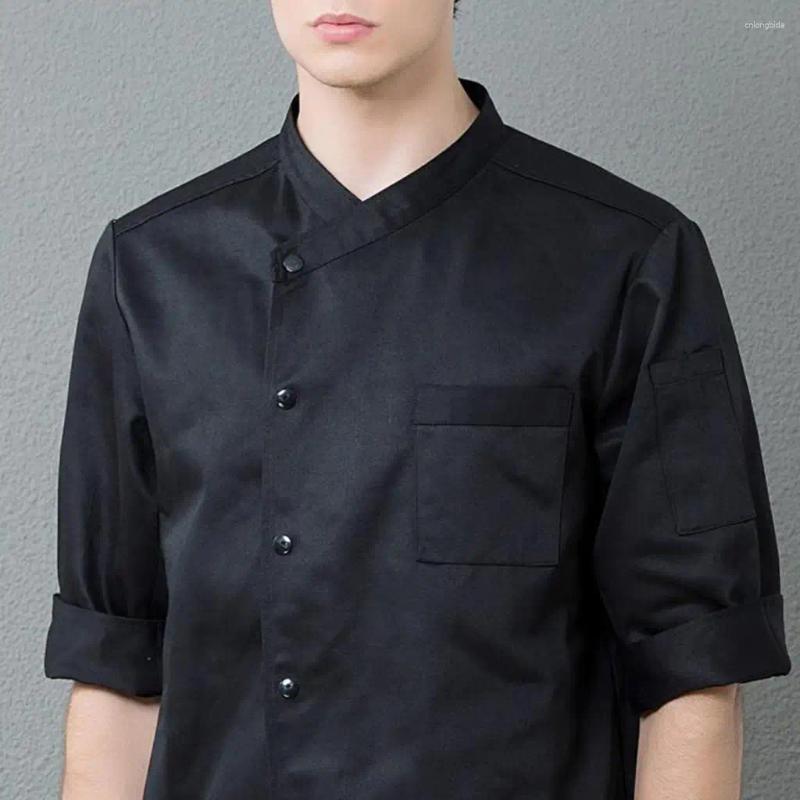 Men's Jackets Women 3/4 Sleeve Chef Coat Work Clothes Kitchen Jacket M
