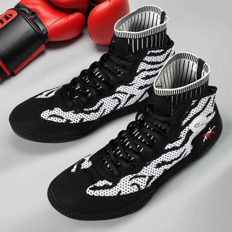 New Arrival new mens wrestling shoes anti slip and breathable boxing sports shoes wrestling training shoes wear-resistant combat sports shoes Z250327