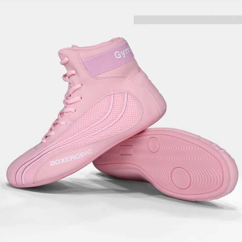 New Arrival New breathable boxing shoes for men lightweight boxing boots for women anti slip flying sports shoes large-sized 45 wrestling shoes Z25032