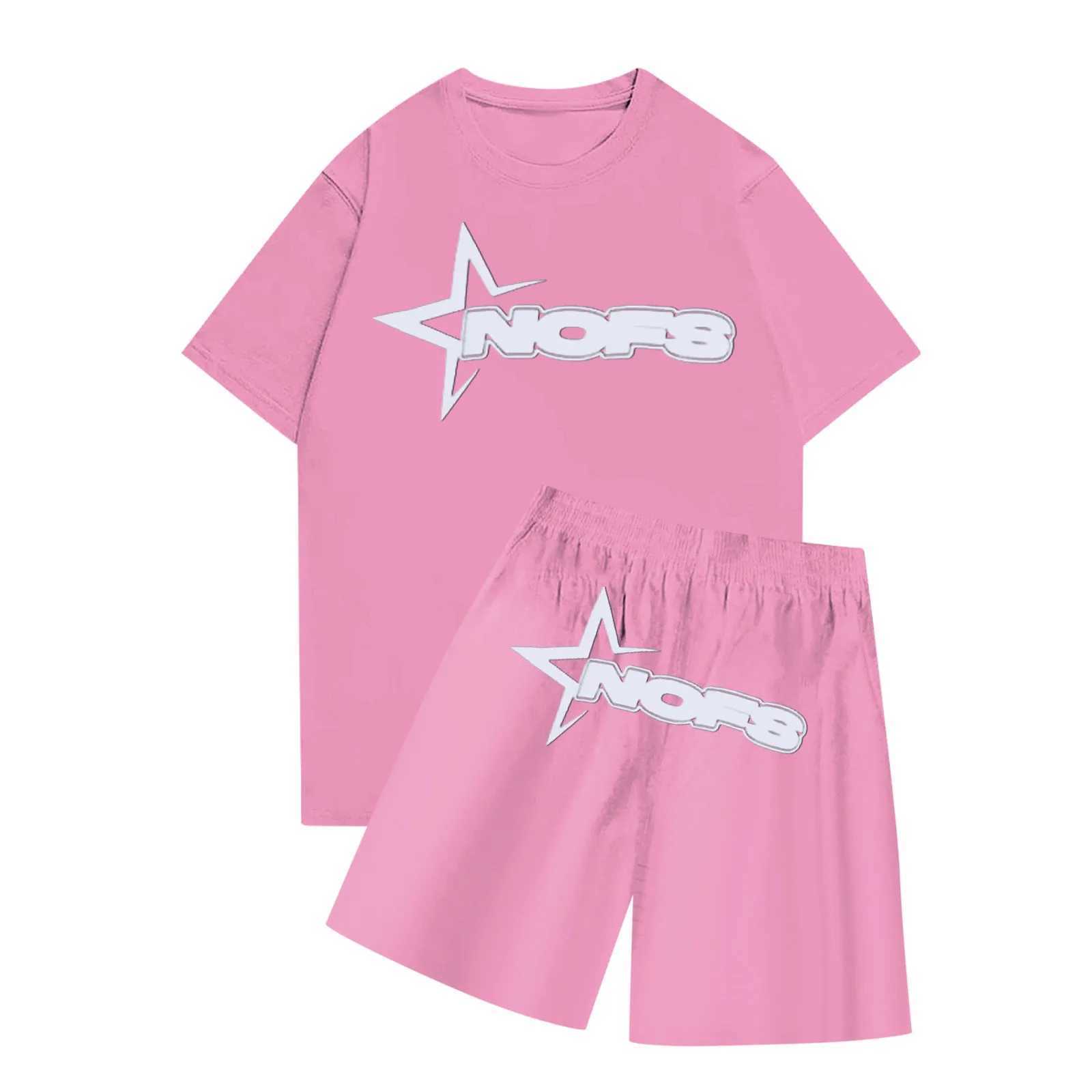Mens fashion casual Nofs printed short sleeved round neck floral top and shorts set fashionable mens 2024 mens clothingXJ250326