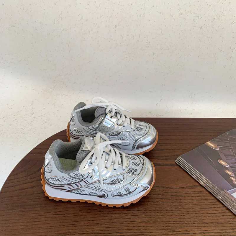 2025 Summer Toddler Kid Running Orbit Metallic Rubber Mesh Sneaker Children Casual Fashion Shoe Boy Girl Sports Walking ShoesC250327