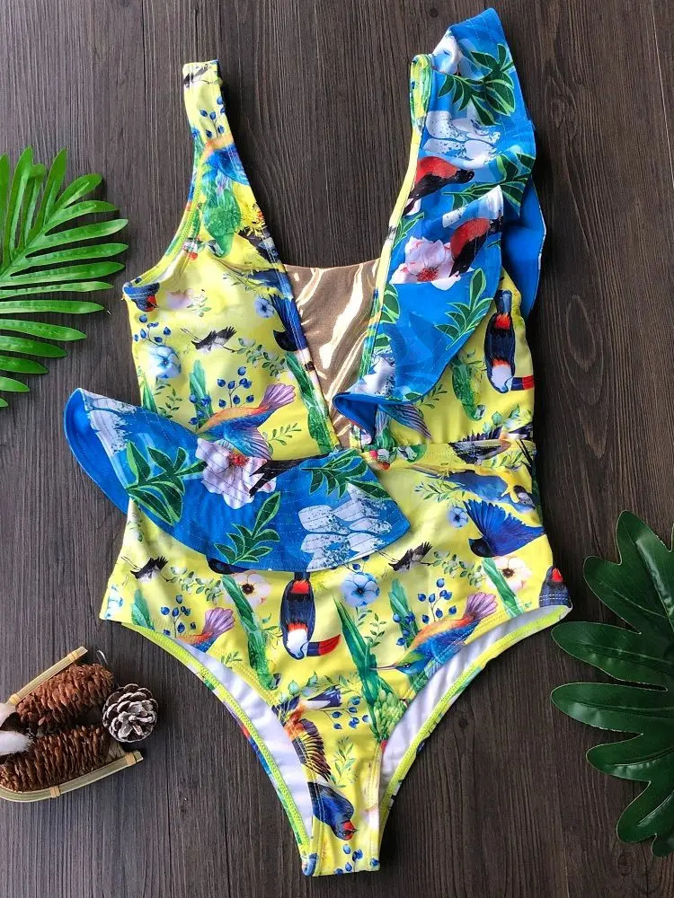 RUOTONGSEPT womens swimsuit shoulder strap backless sexy onepiece pleated bikini beach wear Monokini 250327