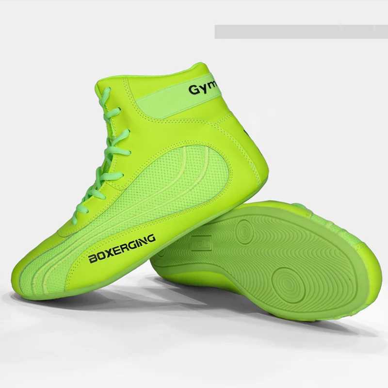 New Arrival New breathable boxing shoes for men lightweight boxing boots for women anti slip flying sports shoes large-sized 45 wrestling shoes Z25032