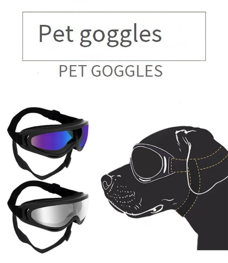 Pet Protective Glasses Elastic Strap Adjustable Fit Large Dog Goggles Headwear Outdoor Windproof Sunglasses