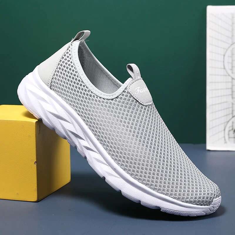 YRZL Men's Slip on Sneakers Lightweight Breathable Air Mesh Casual Soft Sole Comfortable Walking Sports Shoes for Men