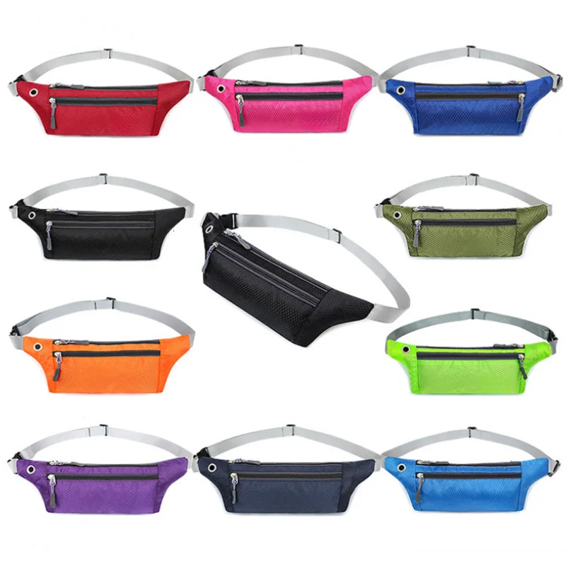 Women Men Man Pouch Oxford Shoulder Bag Adjustable Belt Fanny Pack Travel Running Hiking Jogging for Outdoor Sports