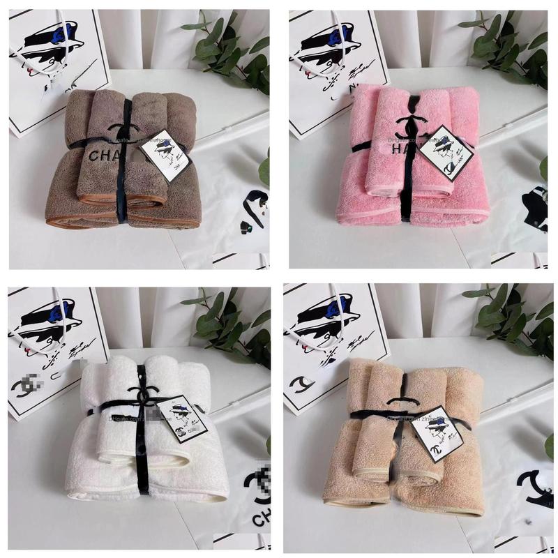 Towel Fashion Coral Bath Velvet Home Quick Drying Absorbent Gift Set Drop Delivery Garden Textiles Dh6Wu S25610