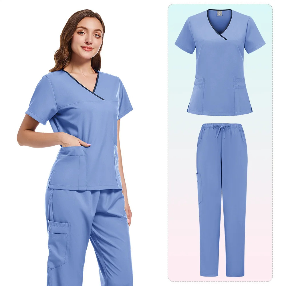 Wholesale Operating Room Uniform Set Scrubs Hospital Work Supply Nurses Dental Womens Dress 250326