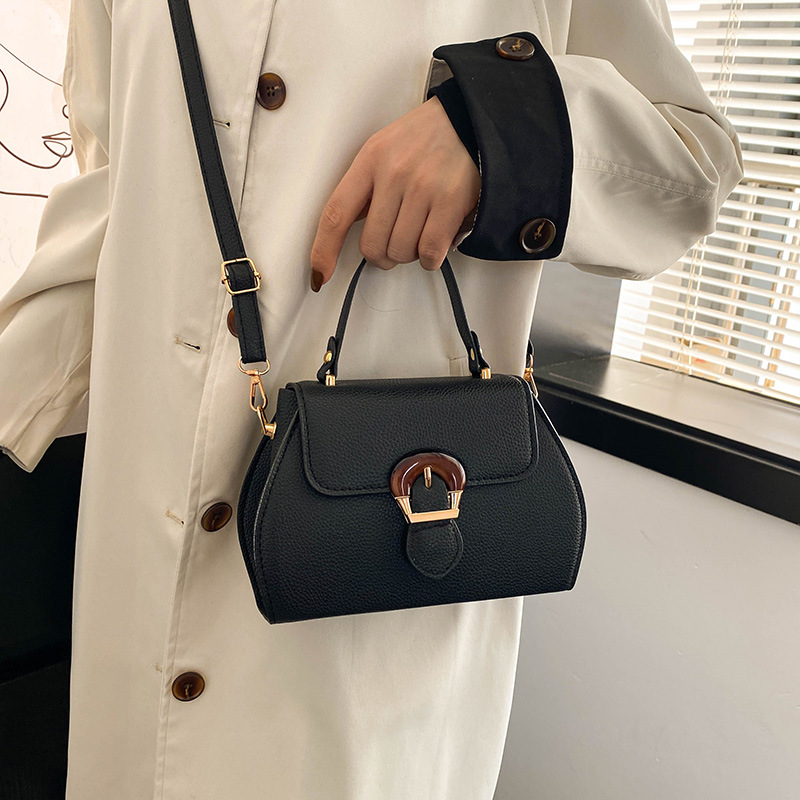 Lychee pattern fashion simple new fashion trend hand bill of lading shoulder crossbody ladies small square bag