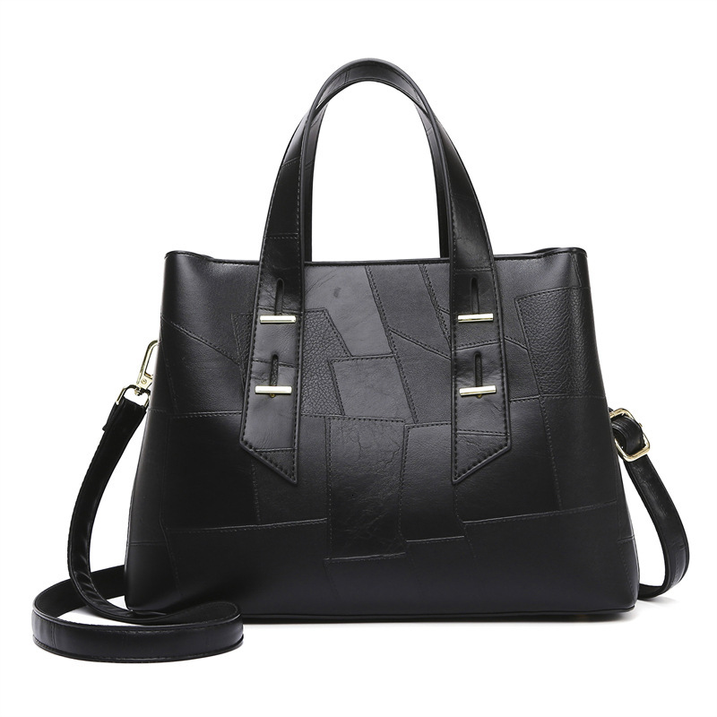 Women's Handbag Autumn Fashion Splicing Work Commuting High-End Sense Large Capacity Temperament Shoulder Bag For Women