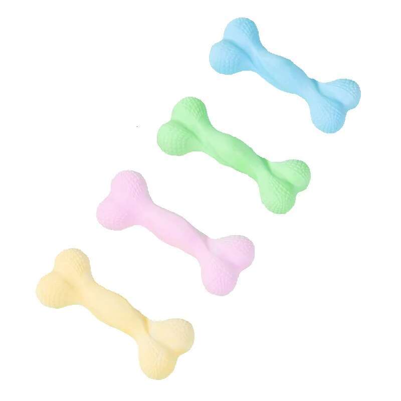 amazon hot selling pet toys dog bones dog toys bite resistant teeth cleaning natural rubber chewing and grinding sticks