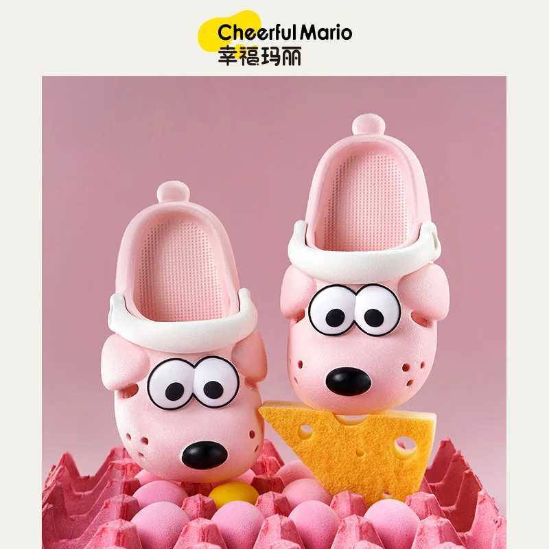 Slipper Happy Mario Childrens Shoes New Cartoon Eva Baby Slippers Home Soft Anti slip Outdoor Girls Sandals S25326