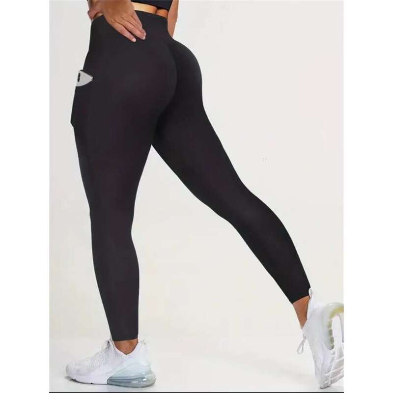 Women Yoga Pants Spring Cross Slanted Pocket Women S Sports Fitness Running Slimming Hip Lifting Yoga Leggings Xy