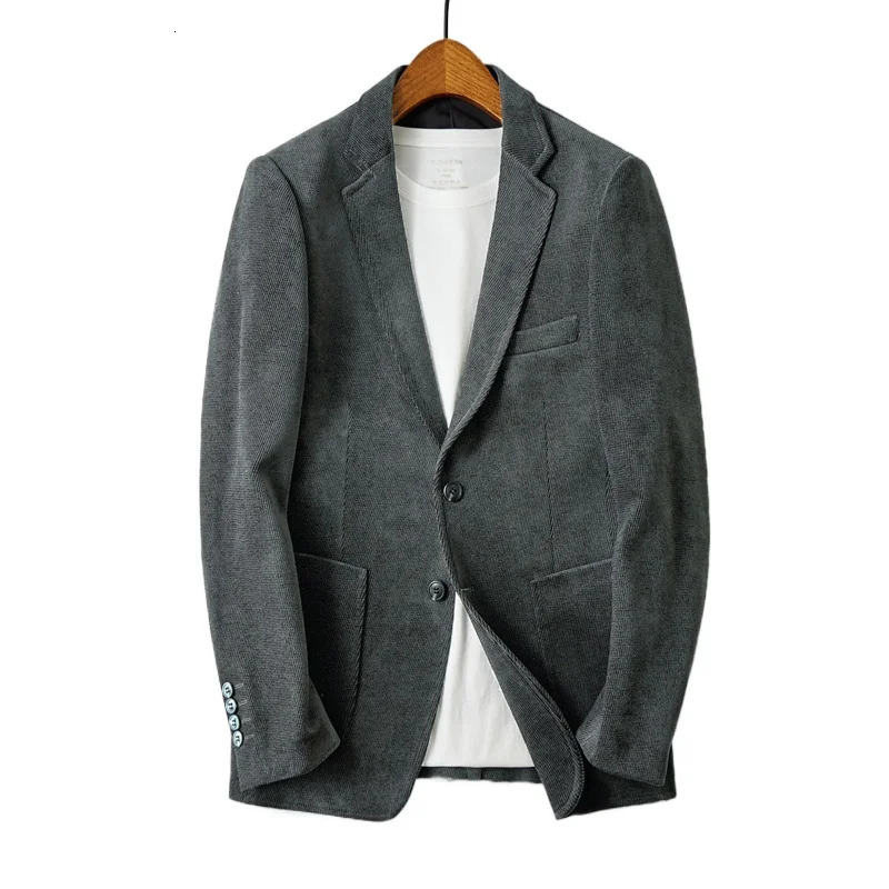 High quality fashionable handsome business casual autumn and winter item thick material set jacket Masculino ultrathin 250326