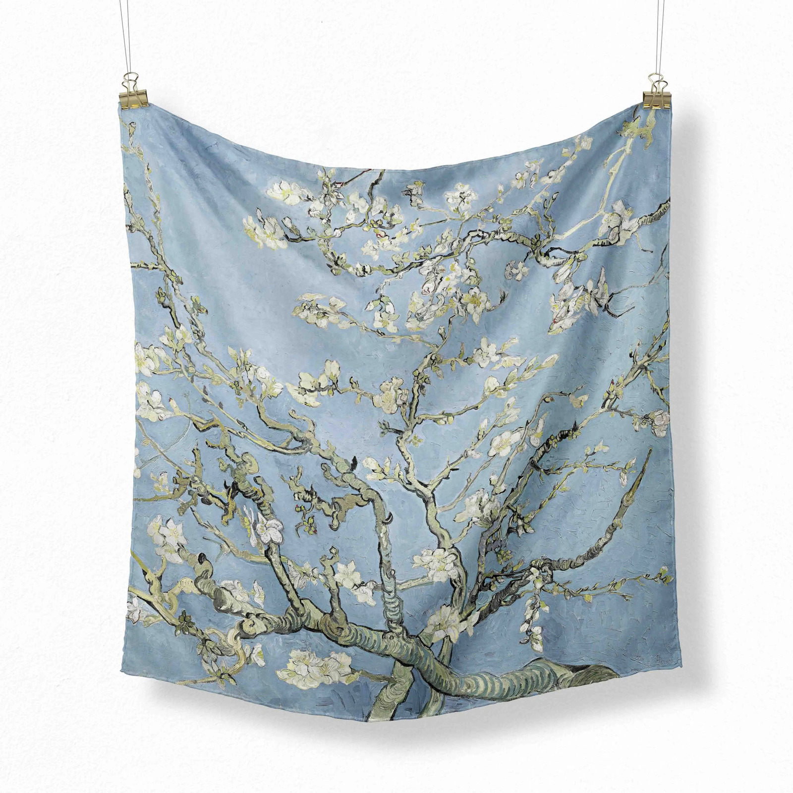 Flower Oil Painting Spring Winter Silk Scarf Men er Fashion Scarves Plaid for Women Scarf 250322