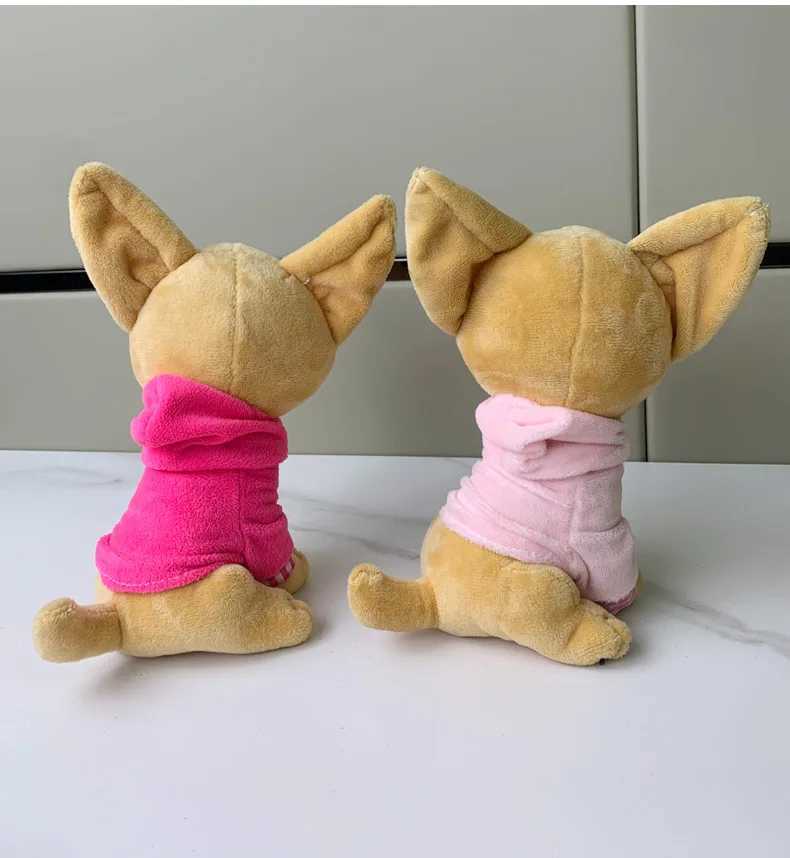 18cm Simulation Cute Chihuahua Puppy Plush Toy Childrens Birthday Gift Room Decoration Cartoon Puppy Plush ToyT250326