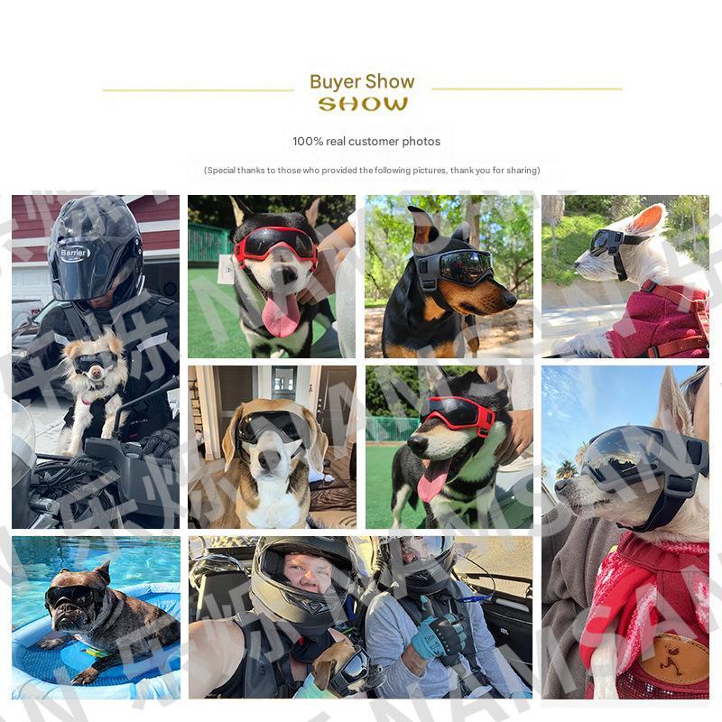 Pet Cool Glasses Anti UV Soft Frame Dog Goggles Freely Adjust The Length Protective Sunglasses