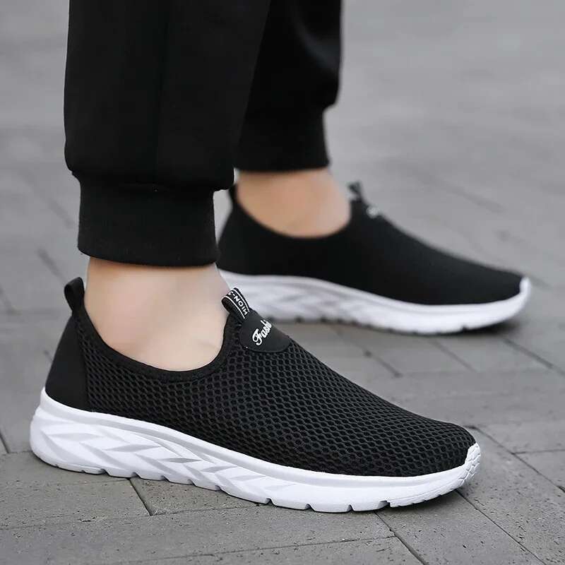 YRZL Men's Slip on Sneakers Lightweight Breathable Air Mesh Casual Soft Sole Comfortable Walking Sports Shoes for Men