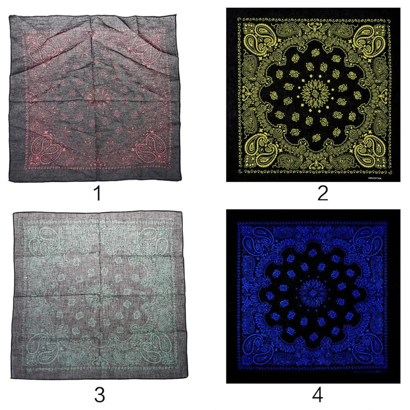 55CM cotton retro leopard print square hip-hop print mens outdoor headband wristband scarf 250322